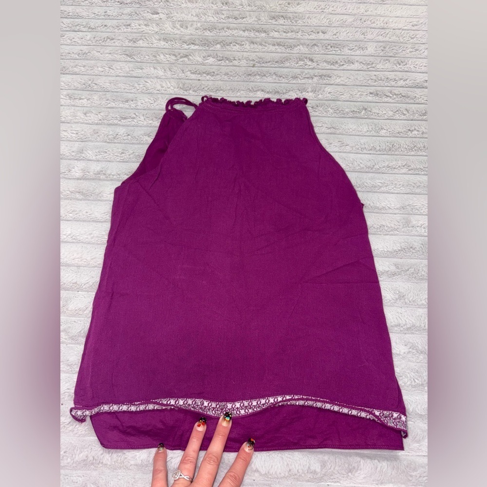 White House Black Market Embroidered Halter Top - Picture 6 of 6